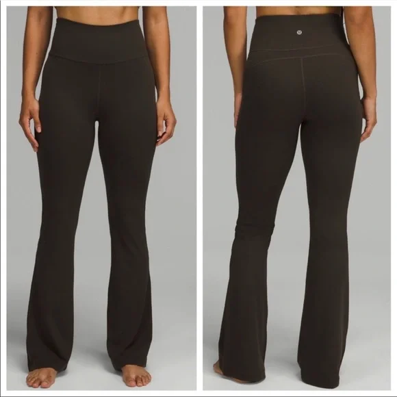 NWT Lululemon Groove Super-High-Rise Flared Pant Nulu Size 4 DARK OLIVE - Picture 2 of 7